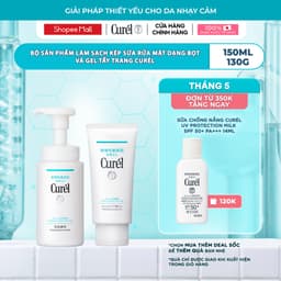 Thumbnail Combo làm sạch kép Sữa rửa mặt dạng bọt Curél 150ml và Gel tẩy trang Curél 130g 1