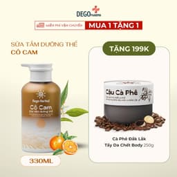 Thumbnail Sữa tắm trắng da Cô Cam Dego - Dưỡng da, dưỡng ẩm, mềm mịn và sáng da, hương cam Đắk Lắk tự nhiên 1