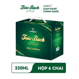 Thumbnail HỎA TỐC HÀ NỘI - Hộp 6 chai bia Trúc Bạch IPA Craft - HABECO (330ml/chai) 2