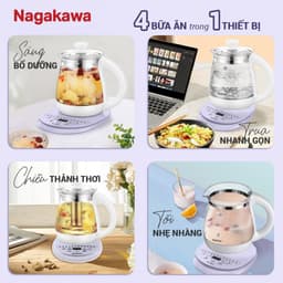 Thumbnail Ấm siêu tốc đa năng Nagakawa NAG0316 - Tích hợp 12 chức năng - Điều khiển cảm ứng - Bảo hành 12 tháng 1