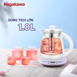 Thumbnail Ấm siêu tốc đa năng Nagakawa NAG0316 - Tích hợp 12 chức năng - Điều khiển cảm ứng - Bảo hành 12 tháng 2