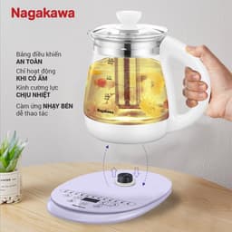 Thumbnail Ấm siêu tốc đa năng Nagakawa NAG0316 - Tích hợp 12 chức năng - Điều khiển cảm ứng - Bảo hành 12 tháng 3