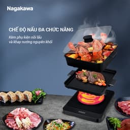 Thumbnail Bếp điện từ đa năng Nagakawa NAG0717 - Kèm nổi lẩu và vỉ nướng chuyên dụng - Bảo hành 12 tháng 2