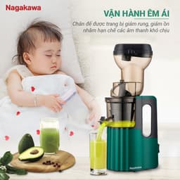 Thumbnail Máy ép chậm Nagakawa NAG0817 (300ml-150W) - Tích hợp xay sinh tố và kem hoa quả - Bảo hành 12 tháng 3