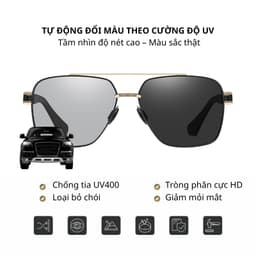 Thumbnail Kính Râm Thời Trang Nam Nữ AORON Phân Cực Đổi Màu Chống Lóa Chống Tia Cực Tím UV Kiểu Dáng Thời Trang Nhiều Màu AK171 4