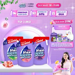 Thumbnail Túi Nước Giặt Xả MaxKleen 3.8kg Hương Nước hoa huyền diệu/ Hoa nắng/ Vườn sớm mai 1