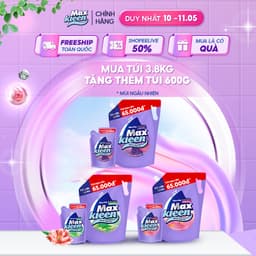Thumbnail Combo Túi Nước Giặt Xả 3.8kg + Túi Nước Giặt Xả 600g MaxKleen 1