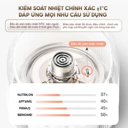 Thumbnail Máy đun nước pha sữa AQUA MH121T khử clo, đun siêu tốc, nút ghi nhớ riêng cho ba mẹ, ông bà 3