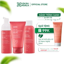 Thumbnail Combo Sữa Rửa Mặt, Mặt Nạ Tẩy Tế Bào Chết Đậu Đỏ Việt Nam Cỏ Cây Hoa Lá, làm sạch sâu dưỡng sáng 150g 1