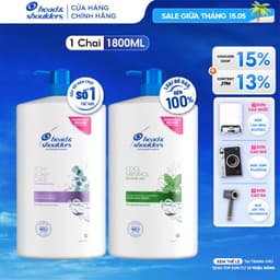 Thumbnail Dầu Gội Sạch Gàu HEAD & SHOULDERS Bạc Hà Mát Lạnh/ Giảm Ngứa Da Đầu - Chai 1800ML 1