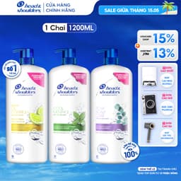 Thumbnail Dầu Gội Sạch Gàu HEAD &  SHOULDERS Bạc Hà/ Giảm Ngứa Da Đầu/ Hương Chanh - Chai 1200ML 1