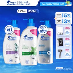 Thumbnail Dầu Gội Sạch Gàu HEAD & SHOULDERS Bạc Hà/ Giảm Ngứa Da Đầu/ Hương Chanh/ Sạch Sâu/ Làm Sạch Vi Khuẩn Chai 850ML 1