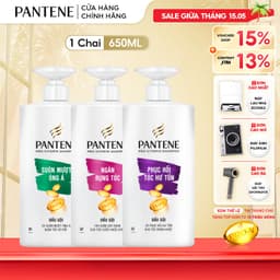 Thumbnail Dầu Gội PANTENE Pro-V Ngăn Rụng Tóc/ Phục Hồi Hư Tổn/ Suôn Mượt Óng Ả/ Giảm Gàu/ Dưỡng Ẩm - Chai 650ML 1