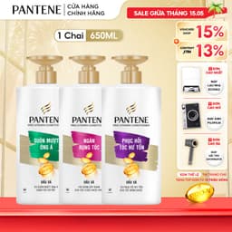 Thumbnail Dầu Xả PANTENE Pro-V Ngăn Rụng Tóc/ Phục Hồi Hư Tổn/ Suôn Mượt Óng Ả - Chai 650ML 1