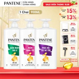 Thumbnail Dầu Gội PANTENE Pro-V Ngăn Rụng Tóc/ Phục Hồi Hư Tổn/ Suôn Mượt Óng Ả/ Giảm Gàu/ Dưỡng Ẩm - Chai 900ML 1