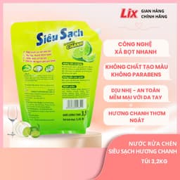 Thumbnail Nước rửa chén LIX 3.5KG siêu sạch hương chanh loại túi tặng 1 nước lau bếp On1 N6701 tinh dầu chanh Yuzu, N4301+N6701 1