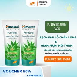 Thumbnail Combo 2 sữa rửa mặt lá neem giảm mụn, dịu nhẹ cho da Himalaya Purifying Neem Face Wash 150ml/chai 1
