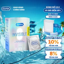 Thumbnail Bao Cao Su Durex Invisible Siêu Mỏng, Size 52 mm, Hộp 16 Bao Mới Ra Mắt - Hộp Lớn Siêu Tiết Kiệm 1