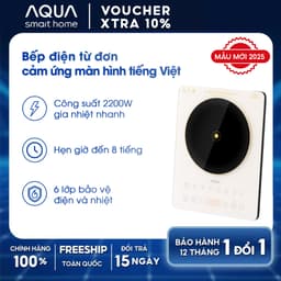 Thumbnail Bếp từ đơn AQUA ICT2201R 2200W, hẹn giờ 8 tiếng, 22 mức chỉnh nhiệt, màn hình tiếng Việt 2