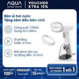 Thumbnail Bàn ủi hơi nước cầm tay Aqua SH2502R 250ml nút phun tự động, ủi đứng và treo - Bảo hành 12 tháng 1