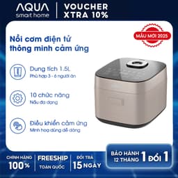 Thumbnail Nồi cơm điện tử AQUA RBC401R 1.5L, điều khiển cảm ứng 10 chế độ nấu, hẹn giờ 24 tiếng 1