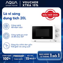 Thumbnail Lò vi sóng AQUA MWM2001R 20L công nghệ mới tiết kiệm điện, đĩa xoay tháo rời dễ vệ sinh 1