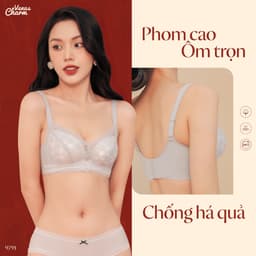 Thumbnail Áo lót không gọng nâng đẩy vòng 1 tạo khe quyến rũ đệm dày 4cm Venus Charm 9291 2