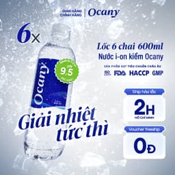 Thumbnail Lốc 6 chai nước ion kiềm Ocany chai 600ml 1