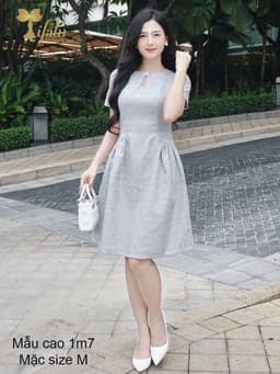Thumbnail TIFALU - Váy nữ, Đầm suông A bigsize dự tiệc sang chảnh - ZOL422GRY 2