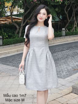 Thumbnail TIFALU - Váy nữ, Đầm suông A bigsize dự tiệc sang chảnh - ZOL422GRY 4