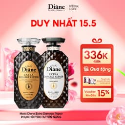 Thumbnail Combo dầu gội xả phục hồi tóc khô xơ chẻ ngọn gãy rụng hư tổn nặng Moist Diane Extra Damage Repair 1