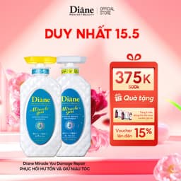 Thumbnail Bộ dầu gội xả giữ màu tóc nhuộm tẩy phục hồi khô xơ chẻ ngọn Diane Miracle You Extra Damage Repair 1