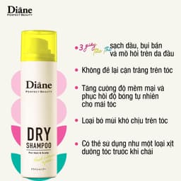 Thumbnail Dầu gội khô tóc tơi phồng mềm mại không bết dính Diane Perfect Beauty Dry Shampoo Fresh Citrus & Pear 3
