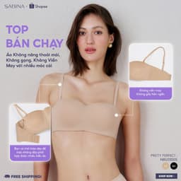 Thumbnail Combo 2 Áo Lót Không Gọng Mút Mỏng Cup Ngang Dây Lưng Không Viền May Màu Trơn Pretty Perfect Sabina NBU23005 (SBXU8900) 1