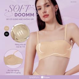 Thumbnail Áo Lót Cúp Ngang Mút Vừa Có Gọng Màu Trơn Doomm Soft Doomm Body Bra By Sabina NBH23004 (TƯƠNG TỰ SBXH4013) 1