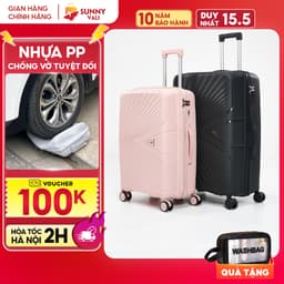 Thumbnail Vali kéo du lịch SUNNY PICA nhựa PP chống vỡ tuyệt đối, vali size 28 24 20 inch xách tay, kí gửi 1