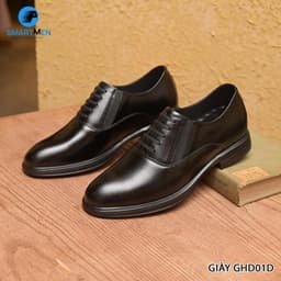 Thumbnail Giày Tăng chiều cao da bò nam SmartMen GHD-01 Đen (Không cần buộc dây) 4