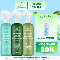 Thumbnail Bình Xịt Phòng Tinh Dầu Sả Chanh, Bạc Hà, Quế, Bạch Đàn Chanh 280ml Julyhouse Khử Mùi Làm Thơm Thư Giãn 1