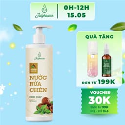 Thumbnail Nước rửa chén Julyhouse 500ml hữu cơ chiết xuất từ Bồ Hòn và tinh dầu Bạc hà khử mùi, an toàn lành tính 1