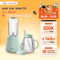 Thumbnail Máy Xay Sinh Tố Cầm Tay Bear Dung Tích 600ml Máy Xay Sinh Tố Mini Cầm Tay Máy Say Sinh Tố 3 Cối Máy Say Hoa Quả  D04A1 1
