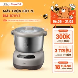 Thumbnail Máy Nhào Bột Bear 7L Đa Năng Ủ Bột, Trộn Bột, Nhồi Bột Nhanh Công Suất Lớn Bảo Hành Chính Hãng 18 Tháng - DM-B70V1 1