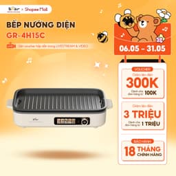Thumbnail Bếp Nướng Điện Không Khói Bear Đa Năng Chiên Xào Khay Nướng Hệ Thống Phát Nhiệt 5U Phân Bố Nhiệt Đồng Đều GR-4H15C 1