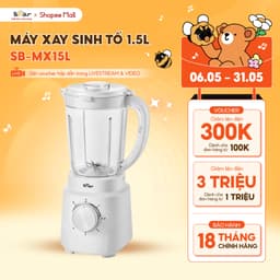 Thumbnail Máy Xay Sinh Tố 1.5L Bear Xay Đa Năng 2 Cối Xay Xay Hoa Quả Xay Sinh Tố Xay Thịt Xay Hạt Xay Đá Mịn Làm Nước Ép MX15L 1