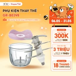 Thumbnail Phụ Kiện Máy Xay Ăn Dặm B03V8 Bear Cối Xay & Nắp Lưỡi Dao 8 Lưỡi Xay Máy Xay Mini Cầm Tay Ăn Dặm Cho Bé 1
