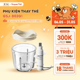 Thumbnail Phụ Kiện Máy Xay Ăn Dặm D02Q1 Bear Cối Xay & Nắp Lưỡi Dao Xay Sắc Bén Máy Xay Mini Thực Phẩm Cho Bé 0.6L 1