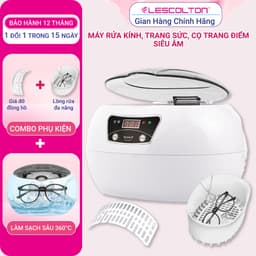 Thumbnail Máy rửa mắt kính trang sức cọ trang điểm siêu sạch bằng sóng siêu âm Lescolton thế hệ mới tiện lợi sử dụng ở mọi nơi 1