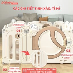 Thumbnail Bộ Quây Cũi Nhựa Full PAKEY Moon House Đa Dạng Trò Chơi Thú Vị Cho Bé Chiều Cao Lên Tới 63cm, Bảo Hành Trọn Đời 4