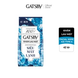 Thumbnail Khăn lau mặt GATSBY Facial Wipes Ice Type S 100% cotton sạch da siêu mát lạnh 42 tờ 1