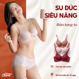 Thumbnail Áo lót nữ Venus Charm ren đệm dày nâng ngực 6cm cho form ngực nhỏ bản lưng to 6018 1