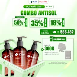Thumbnail Combo 3 Chai Dầu Gội Sạch Gàu Antisol | Thương Hiệu iCare Pharma | Làm Sạch Gàu Nấm Ngứa Da Đầu 1